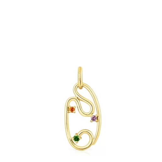 Flash Sale Gold Tsuri pendant with gemstones Gold Pendants