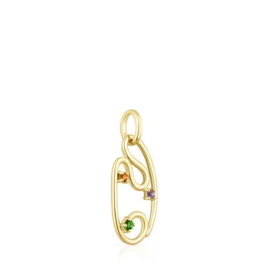 Flash Sale Gold Tsuri pendant with gemstones Gold Pendants