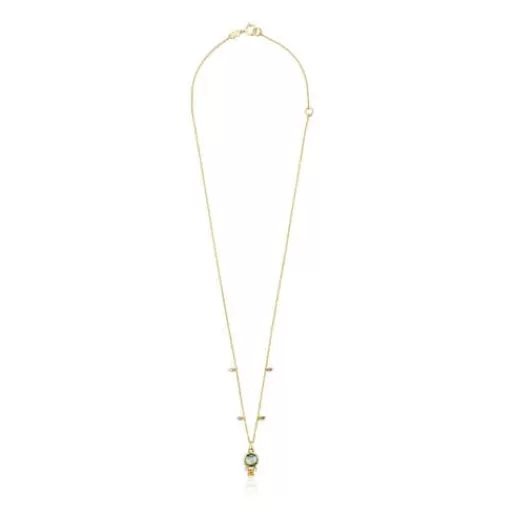 Best Sale Virtual Garden Necklace with labradorite and gemstones Gold Necklaces | Short Necklaces