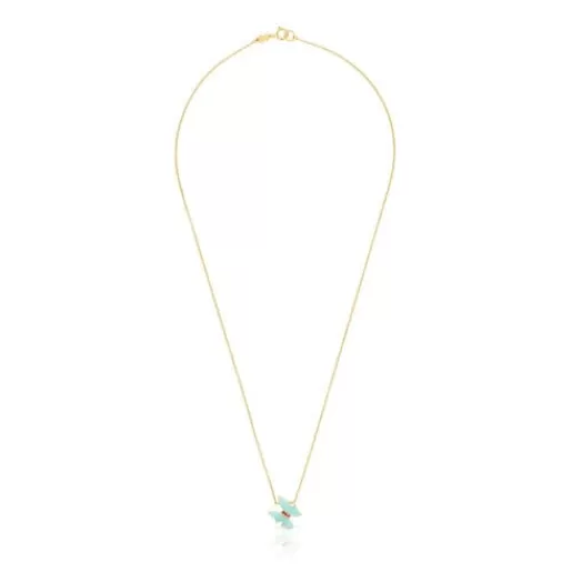 Flash Sale Gold with Amazonite and Ruby Vita Necklace Gold Necklaces | Short Necklaces