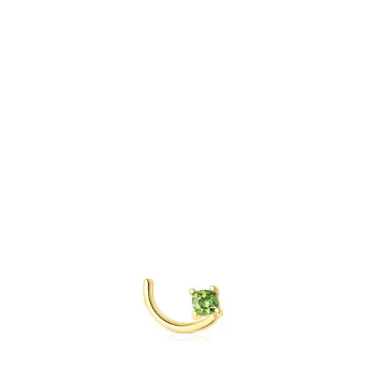 Flash Sale Gold-colored IP St. Tropez Nose piercing with chrome diopside Steel Piercing