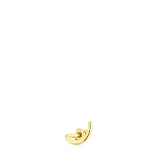 Fashion Gold-colored IP St. Tropez Nose piercing with rhodonite Steel Piercing
