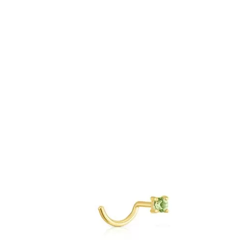 Best Sale Gold-colored IP steel and garnet and peridot St. Tropez Nose piercing Individual Earrings | Nose Piercings