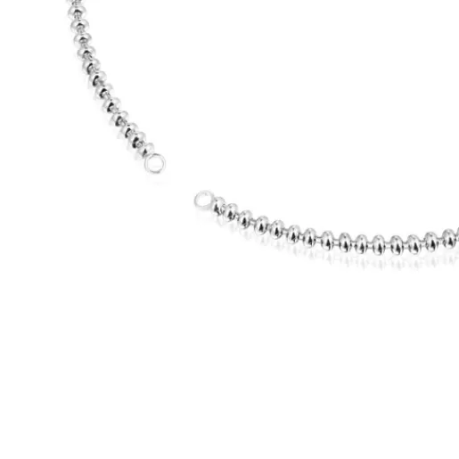 New Hold Oval 51.5 cm short Necklace with ball motifs Silver Necklaces | Short Necklaces
