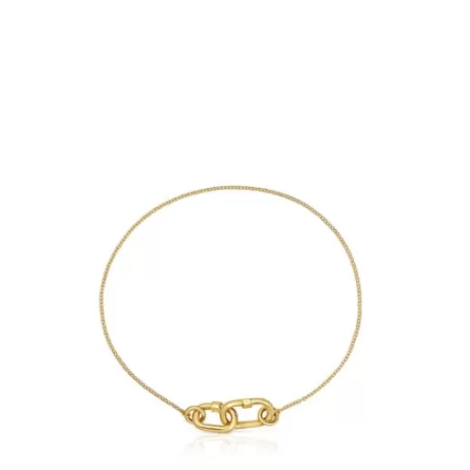 New Hold Oval gold double chain Bracelet Chain Bracelets