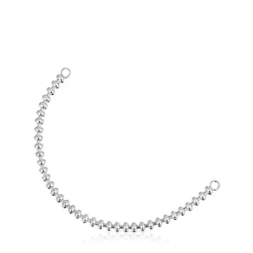 Cheap Hold Oval chain Bracelet with ball motifs Silver Bracelets | Chain Bracelets