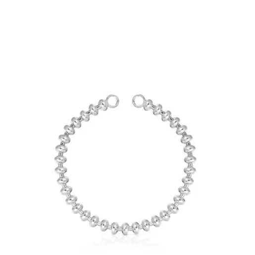 Cheap Hold Oval chain Bracelet with ball motifs Silver Bracelets | Chain Bracelets