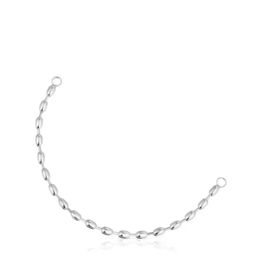 Flash Sale Hold Oval chain Bracelet with oval ball motifs Silver Bracelets | Chain Bracelets