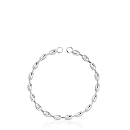 Flash Sale Hold Oval chain Bracelet with oval ball motifs Silver Bracelets | Chain Bracelets