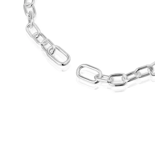 Cheap Hold Oval silver XXL short Necklace Silver Necklaces | Short Necklaces