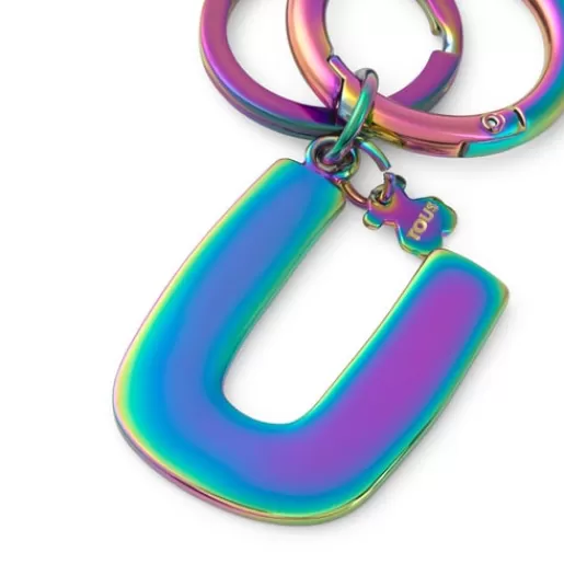 Outlet Iridescent cedario Letter U Key ring Other Accessories