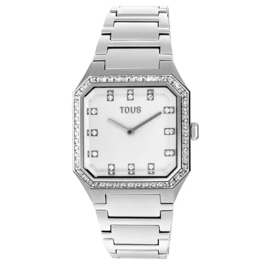 Cheap Karat Squared Analogue watch with aluminum strap and zirconias For Her | Analog Watches