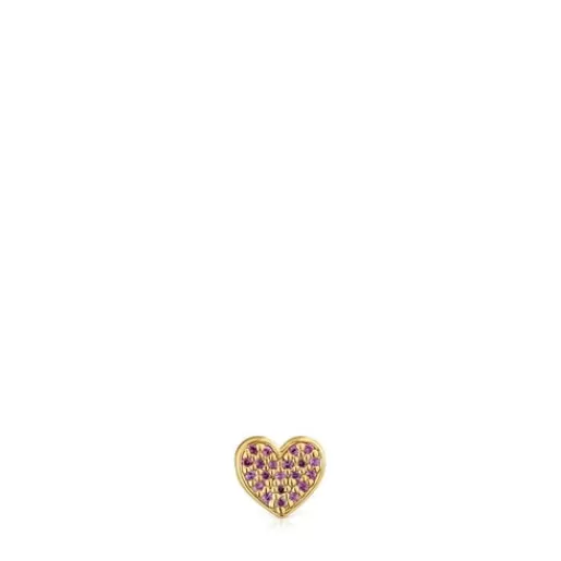 Discount 18kt gold plating over silver heart Pendant with rhodolites 1950 Silver Pendants | Charms