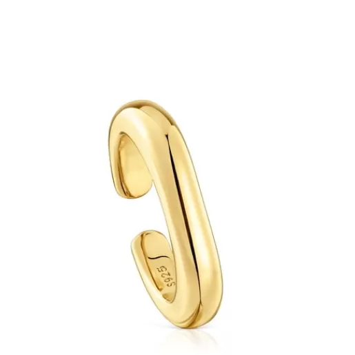 Shop 18kt gold plating over silver open Ring Line Silver Rings | Open Rings