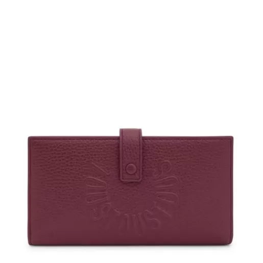 Discount Large burgundy leather Flap wallet Miranda Leather Handbags | Wallets & Purses