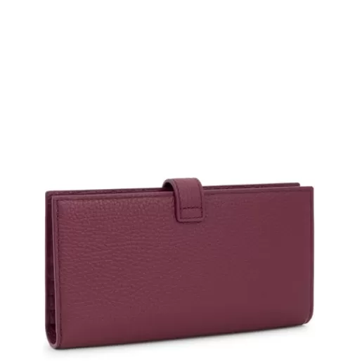 Discount Large burgundy leather Flap wallet Miranda Leather Handbags | Wallets & Purses