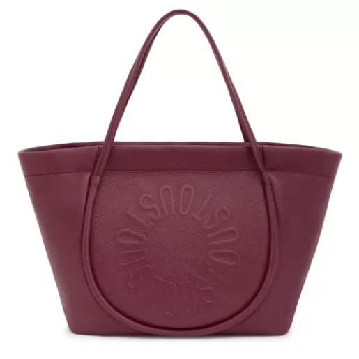 Best Large burgundy leather Tote bag Miranda Shoulder Bags | Leather Handbags