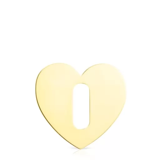 Clearance Large Hold Metal Silver Vermeil Heart Pendant Silver Pendants