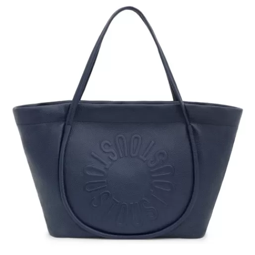 Clearance Large navy leather Tote bag Miranda Shoulder Bags | Leather Handbags