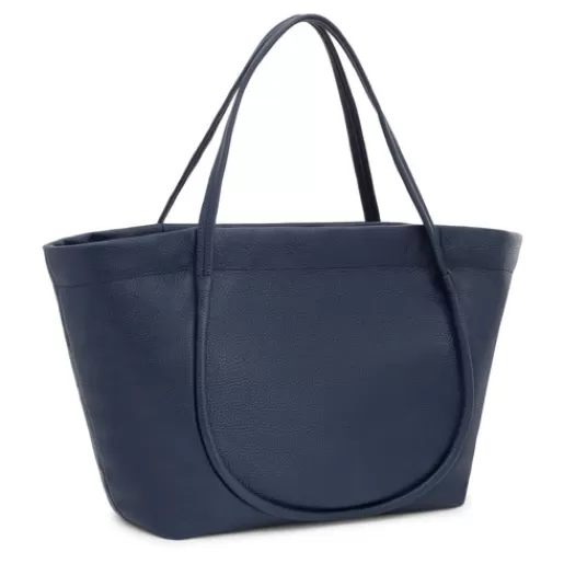 Clearance Large navy leather Tote bag Miranda Shoulder Bags | Leather Handbags