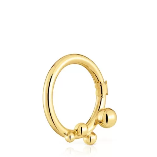 Fashion Large Ring with 18kt gold plating over silver and details Hold Silver Pendants | Large Pendants