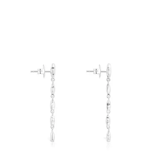 Store Large silver Bold Motif Earrings with motifs Silver Earrings | Large Earrings