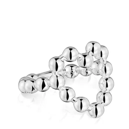 Outlet Large silver heart Ring Sugar Party Silver Rings