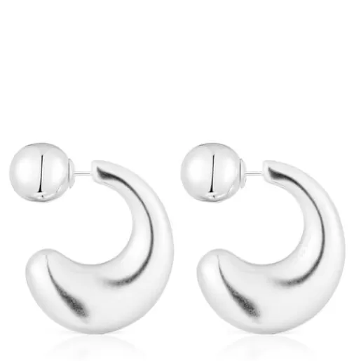 Cheap Large silver Hoop earrings Balloon Silver Earrings | Hoop Earrings