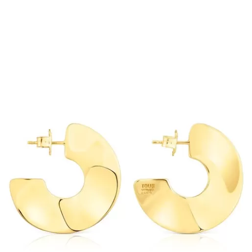 Shop Large silver vermeil Hoop earrings Gregal Silver Earrings | Hoop Earrings