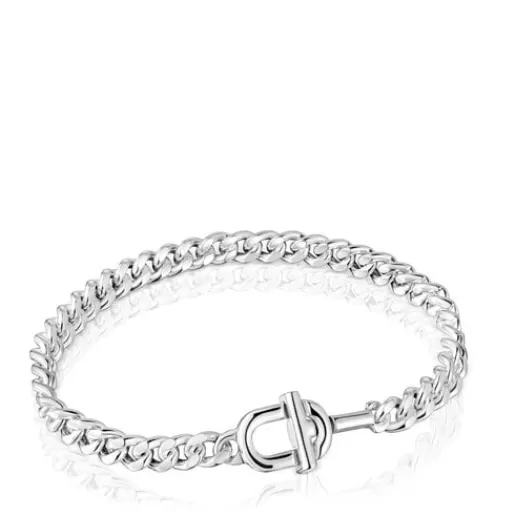 Hot Large MANIFESTO curb chain Bracelet in silver Silver Bracelets | Chain Bracelets