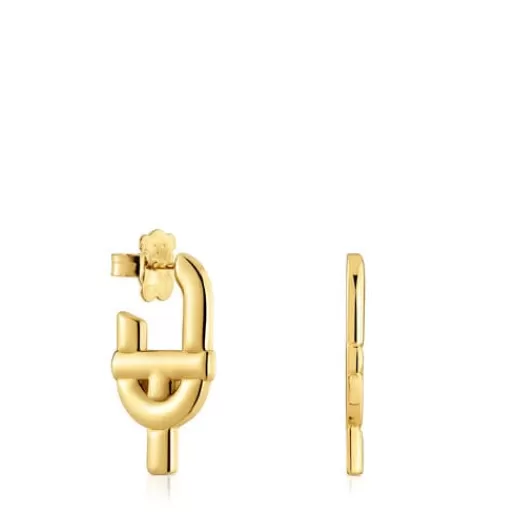 Flash Sale Large MANIFESTO Earrings with 18kt gold plating over silver Silver Earrings