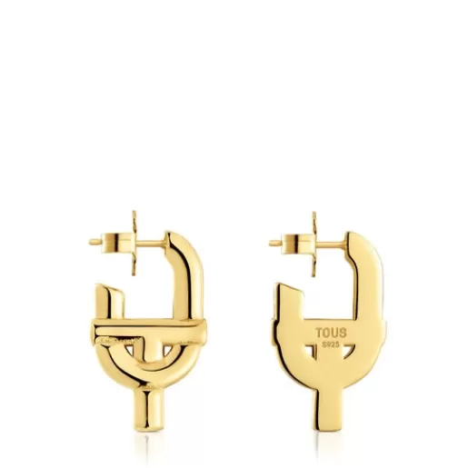 Flash Sale Large MANIFESTO Earrings with 18kt gold plating over silver Silver Earrings