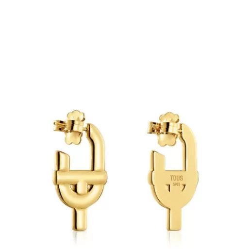 Flash Sale Large MANIFESTO Earrings with 18kt gold plating over silver Silver Earrings
