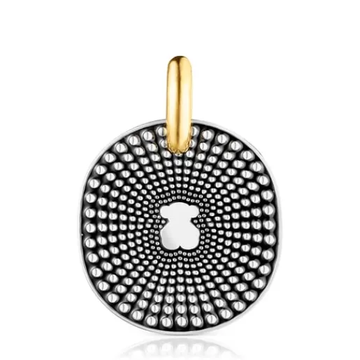 Outlet Large two-tone Oursin Pendant Silver Pendants | Large Pendants