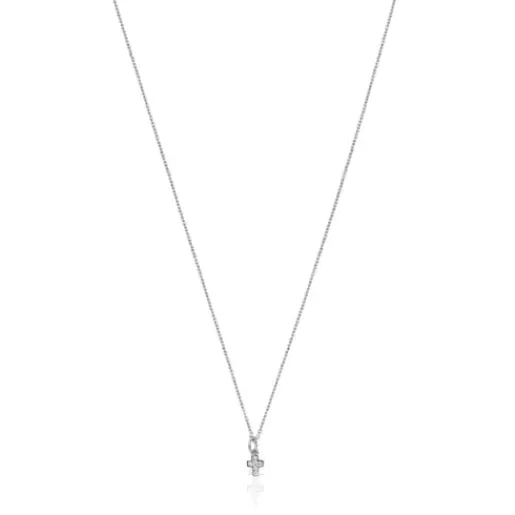 Hot Les Classiques Cross Necklace in White gold with Diamonds Gold Pendants | Gold Necklaces