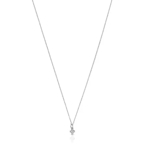 New Les Classiques Cross Necklace in White gold with Diamonds Gold Pendants | Gold Necklaces