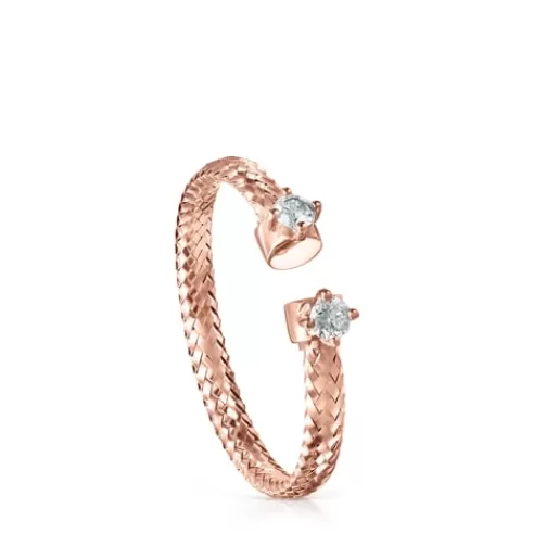 Flash Sale Light open Ring in Rose Gold with Diamonds 分类为空