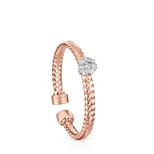 Sale Light Ring in Rose Gold with Diamond rosette 分类为空 | Solitaire Rings