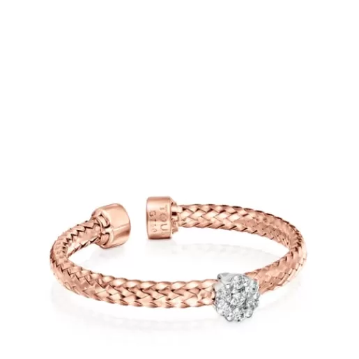 Sale Light Ring in Rose Gold with Diamond rosette 分类为空 | Solitaire Rings