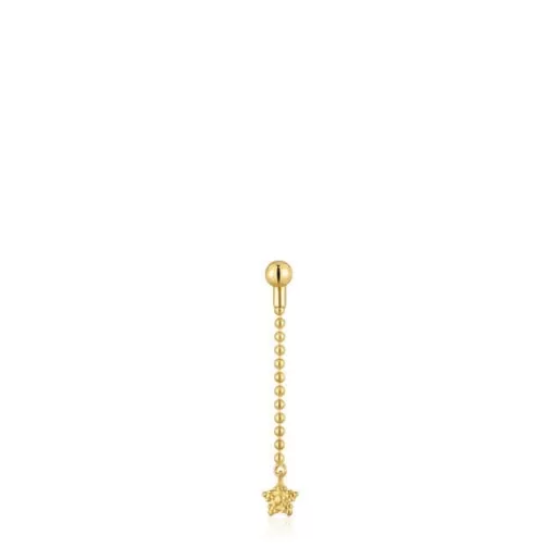 Flash Sale Long individual Earring with 18kt gold plating over silver Grain Silver Earrings | Large Earrings