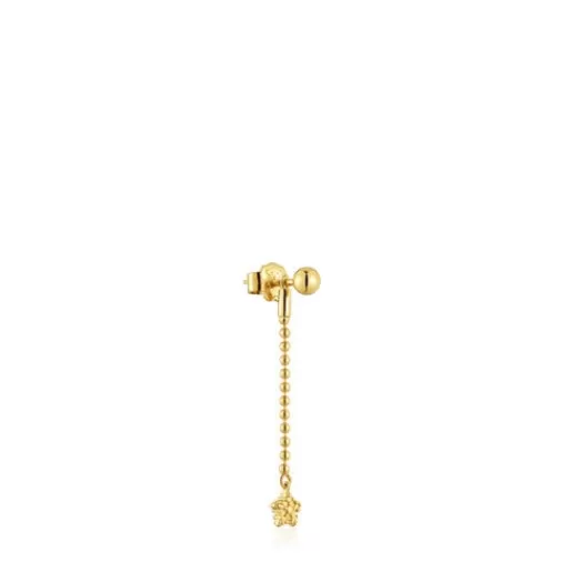 Flash Sale Long individual Earring with 18kt gold plating over silver Grain Silver Earrings | Large Earrings