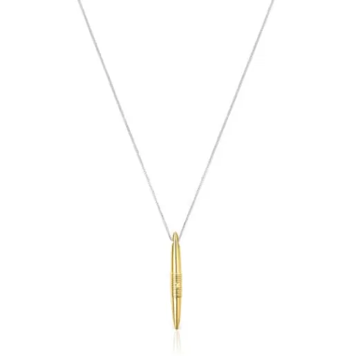 Cheap Long silver and silver vermeil Lure Necklace Silver Necklaces | Long Necklaces