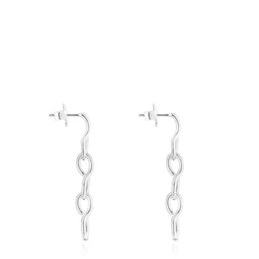 Store Long silver Bent Earrings Silver Earrings | Large Earrings