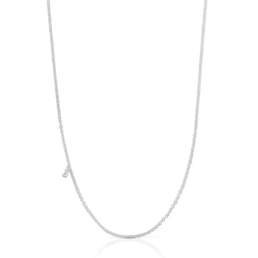 Hot Long silver Necklace with round rings Bold Bear Silver Necklaces | Long Necklaces