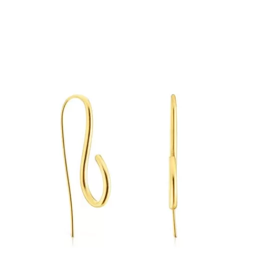 Shop Long silver vermeil Bent Earrings Silver Earrings | Large Earrings