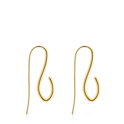 Shop Long silver vermeil Bent Earrings Silver Earrings | Large Earrings