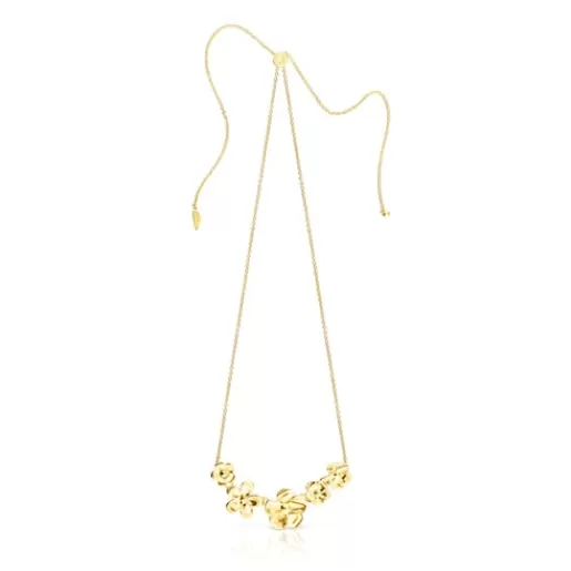 Cheap Long Silver Vermeil Fragile Nature flowers Necklace Silver Necklaces | Long Necklaces