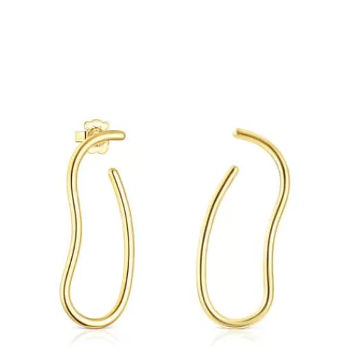 Discount Long silver vermeil Hav Earrings Silver Earrings | Hoop Earrings