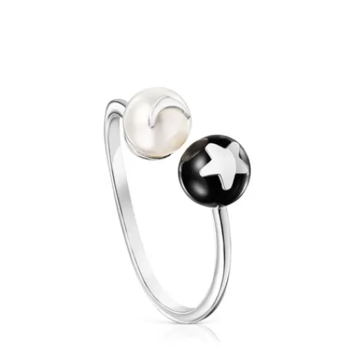 New Magic Nature moon-star open Ring Silver Rings | Small Rings