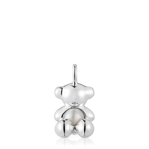 Hot Medium bear Pendant in and pearl Bold Bear Kids Silver Pendants | Medium Pendants